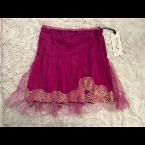 Rodarte for Target Pink Lace Trim Skirt